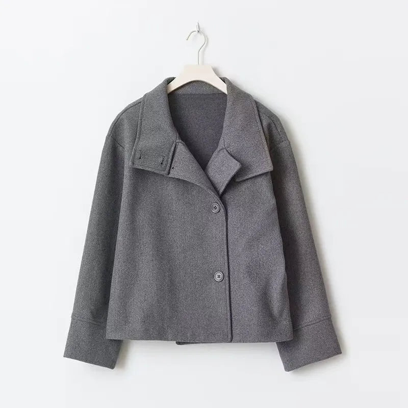 Élise Dubois | Elegant Short Wool Coat For Women