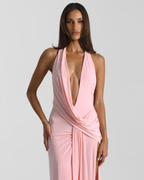 Valentina Moreau | Backless Satin Evening Maxi Dress For Women