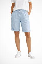 Women's Linen Capri Pants with Relaxed Fit for Autumn Everyday Everyday Wear