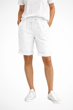 Women's Linen Capri Pants with Relaxed Fit for Autumn Everyday Everyday Wear