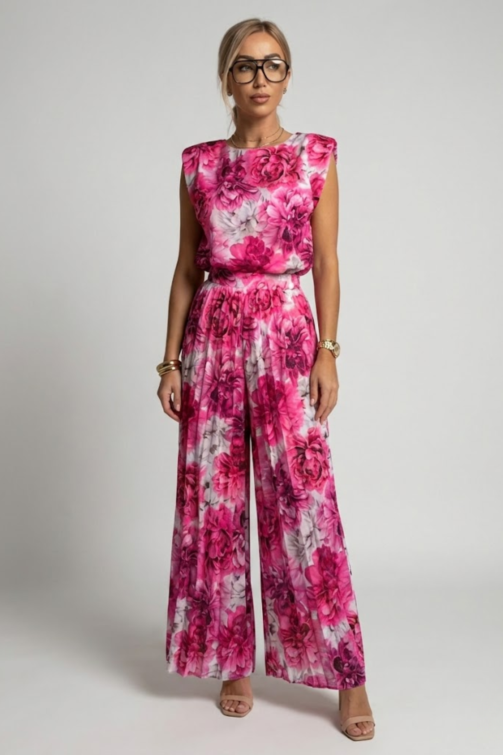 Bianca Moretti | Elegant Pleated Jumpsuit For Women