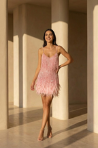 Seraphina Bellucci | Sequin Feather Mini Dress For Women
