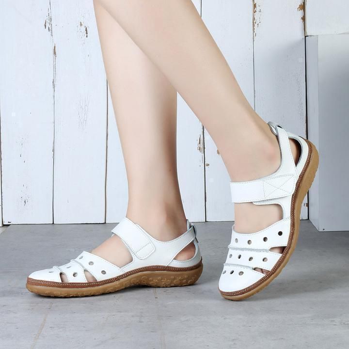 Grace™- Hollow Hook Flat Sandals — Open-Toe