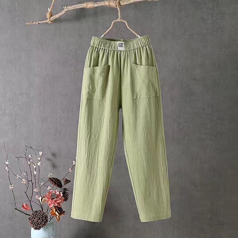 Emma™ - Cotton Linen Pants — Comfortable Waist