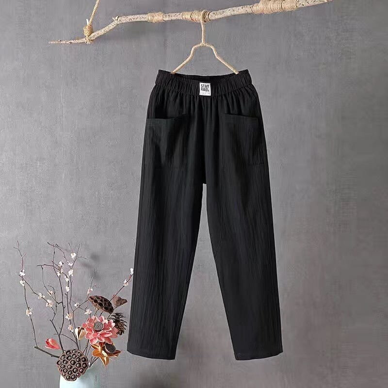 Emma™ - Cotton Linen Pants — Comfortable Waist