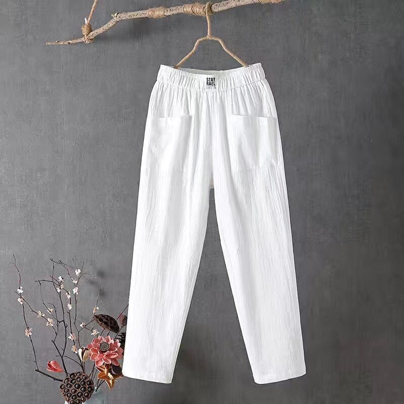 Emma™ - Cotton Linen Pants — Comfortable Waist