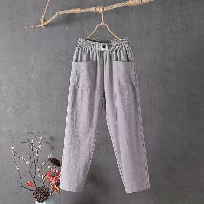 Emma™ - Cotton Linen Pants — Comfortable Waist