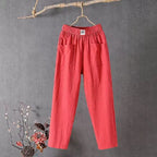 Emma™ - Cotton Linen Pants — Comfortable Waist