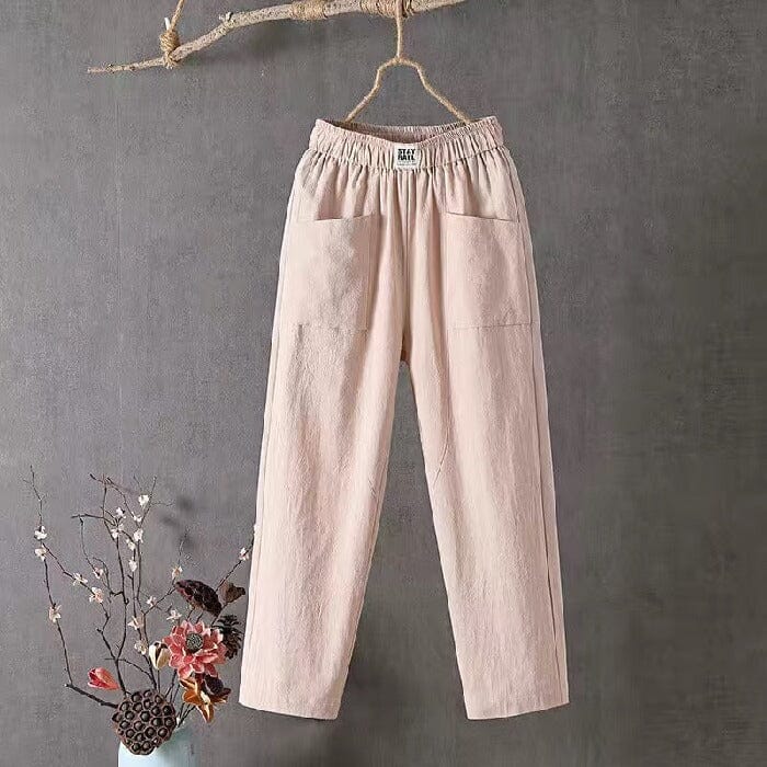 Emma™ - Cotton Linen Pants — Comfortable Waist