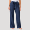 Women's Everyday Pants with Elastic Waistband and Relaxed Straight Fit for Autumn