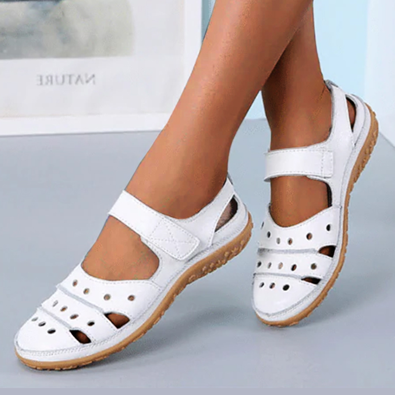 Grace™- Hollow Hook Flat Sandals — Open-Toe