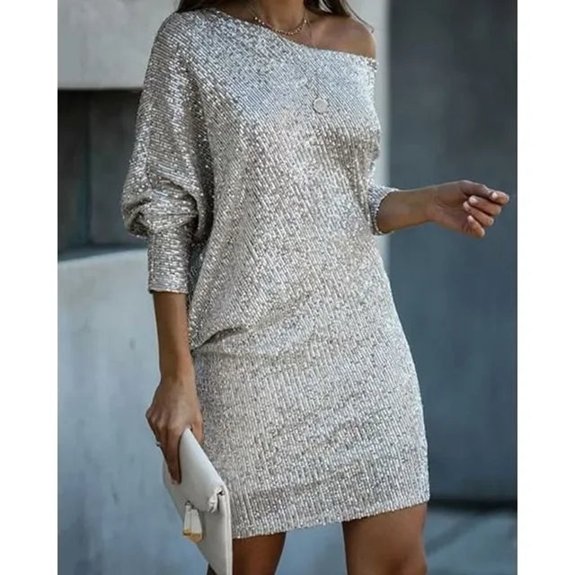 Aurélie Fontaine | Adalyn Sequin Party Dress with Radiant Glamour For Women