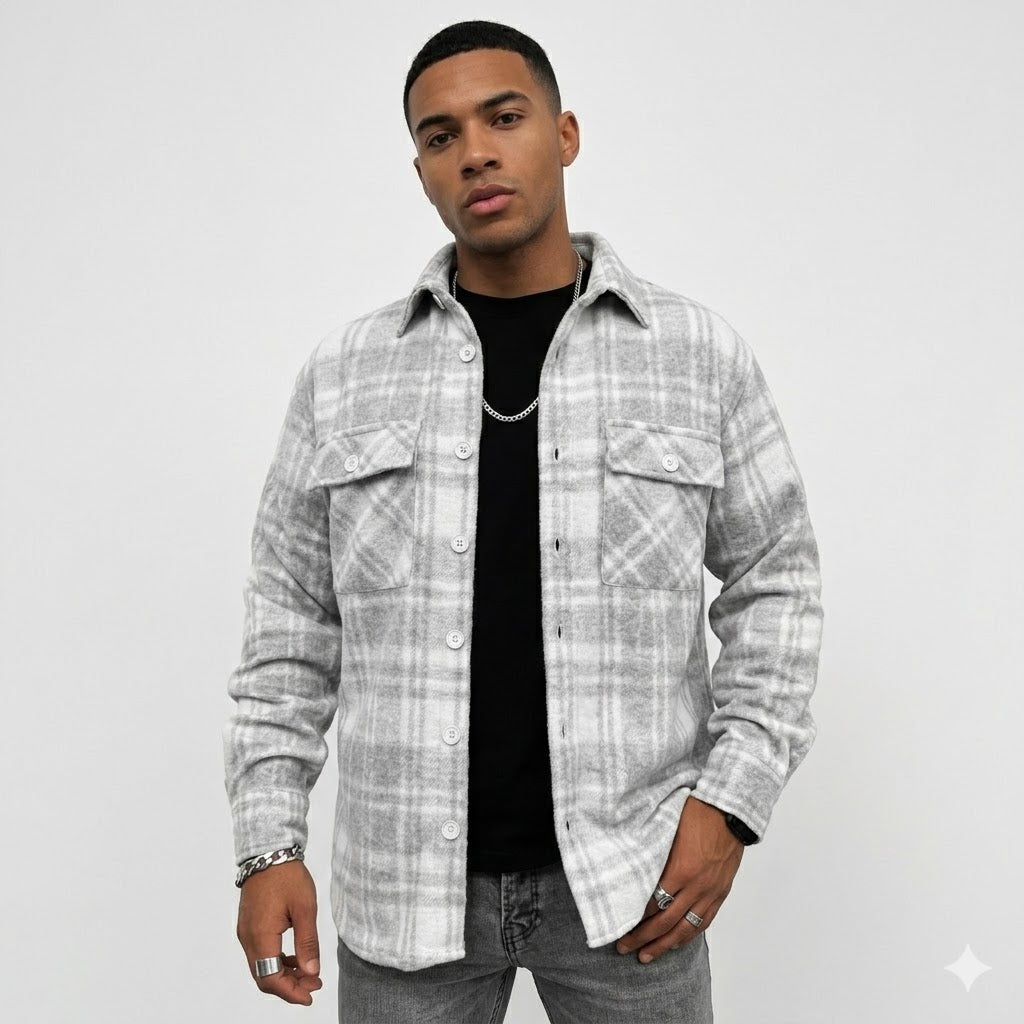 Oliver Laurent | Premium Plaid Overshirt Jacket For Men