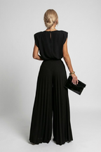 Bianca Moretti | Elegant Pleated Jumpsuit For Women
