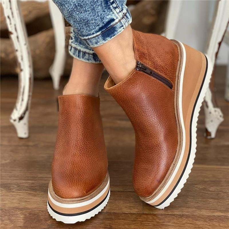 Madeline Rossi | Orthopedic Platform Ankle Boots For Women