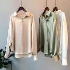 Lily™ - High Quality Satin Blouse — Soft Knit
