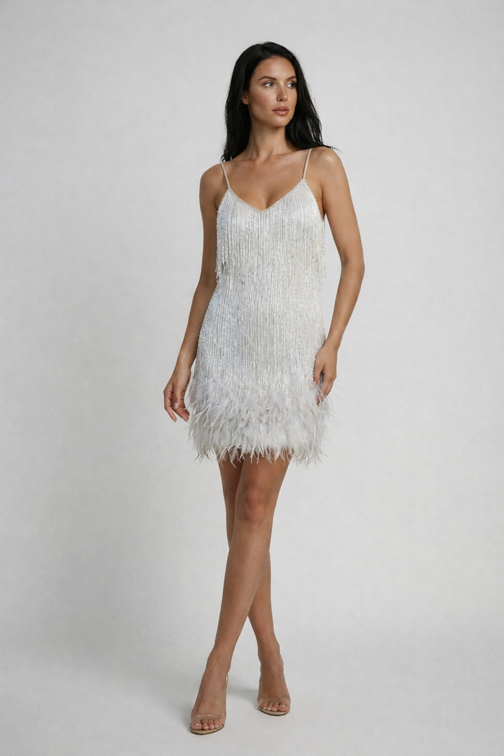 Seraphina Bellucci | Sequin Feather Mini Dress For Women