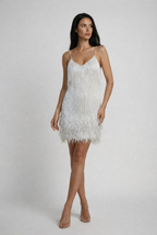 Seraphina Bellucci | Sequin Feather Mini Dress For Women