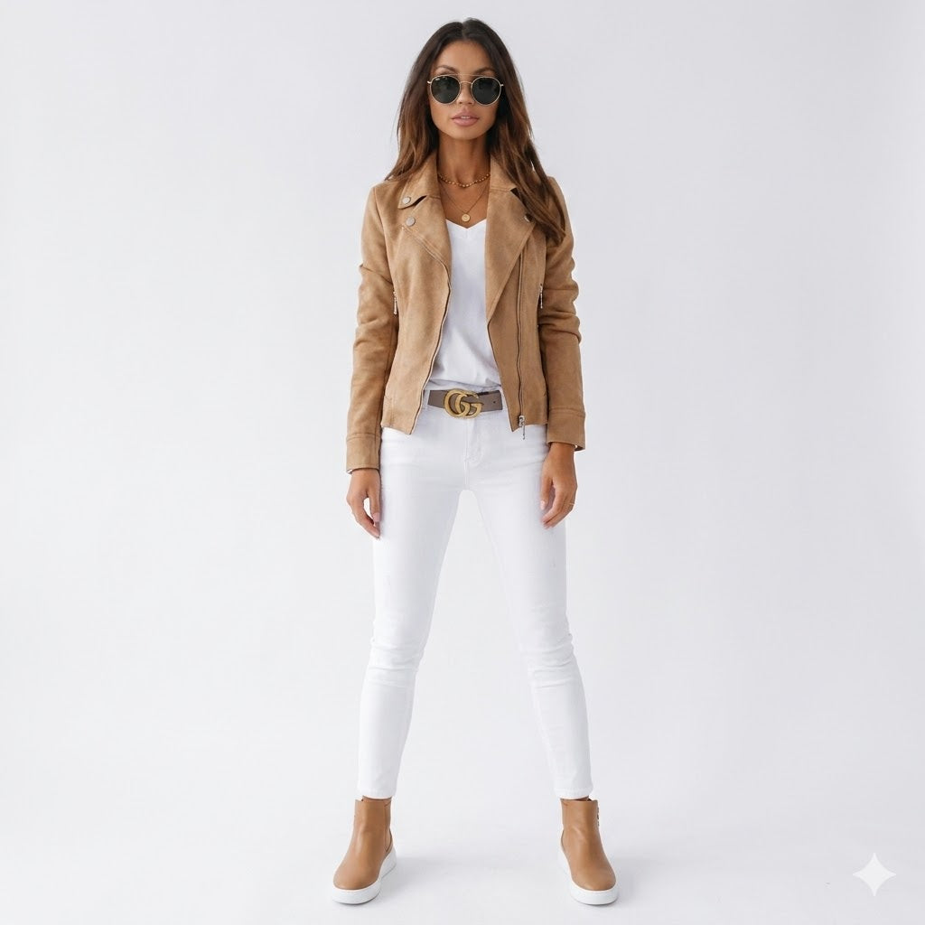 Amélie Laurent | Tailored Cropped Blazer Jacket For Women