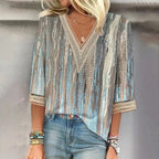 Camille Laurent | Vintage Lace Trim Blouse For Women