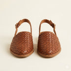 Isabella Rossi | Woven Leather Slip-On Flats with Artisan Finish For Women