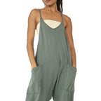 Sarah™ - V-Neck Sling Pocket Jumpsuit — Comfortable