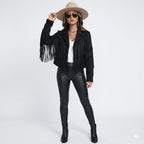 Bianca Rossi | Fringe Leather Jacket For Women