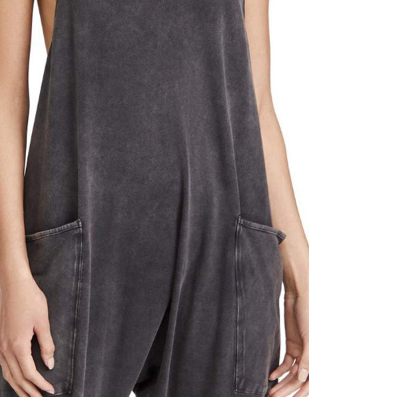 Sarah™ - V-Neck Sling Pocket Jumpsuit — Comfortable