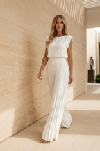 Bianca Moretti | Elegant Pleated Jumpsuit For Women