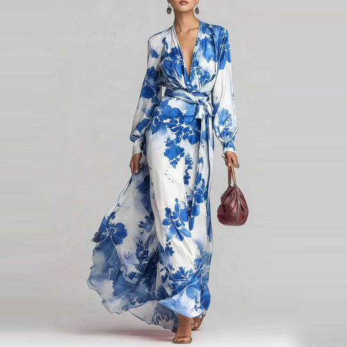 Aurora Sinclair | Floral Chiffon Maxi Dress For Women