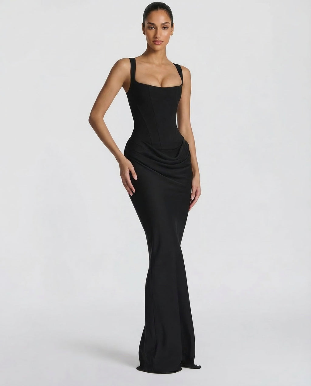 Valentina Moretti | Elegant Black Maxi Dress For Women