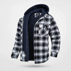 Luca Whitmore | Quilted Hooded Flannel Jacket For Men