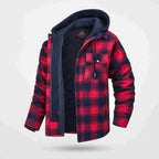 Luca Whitmore | Quilted Hooded Flannel Jacket For Men
