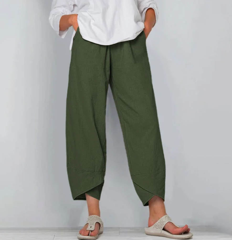 Beatrice Moreau | Relaxed Linen Blend Pants For Women