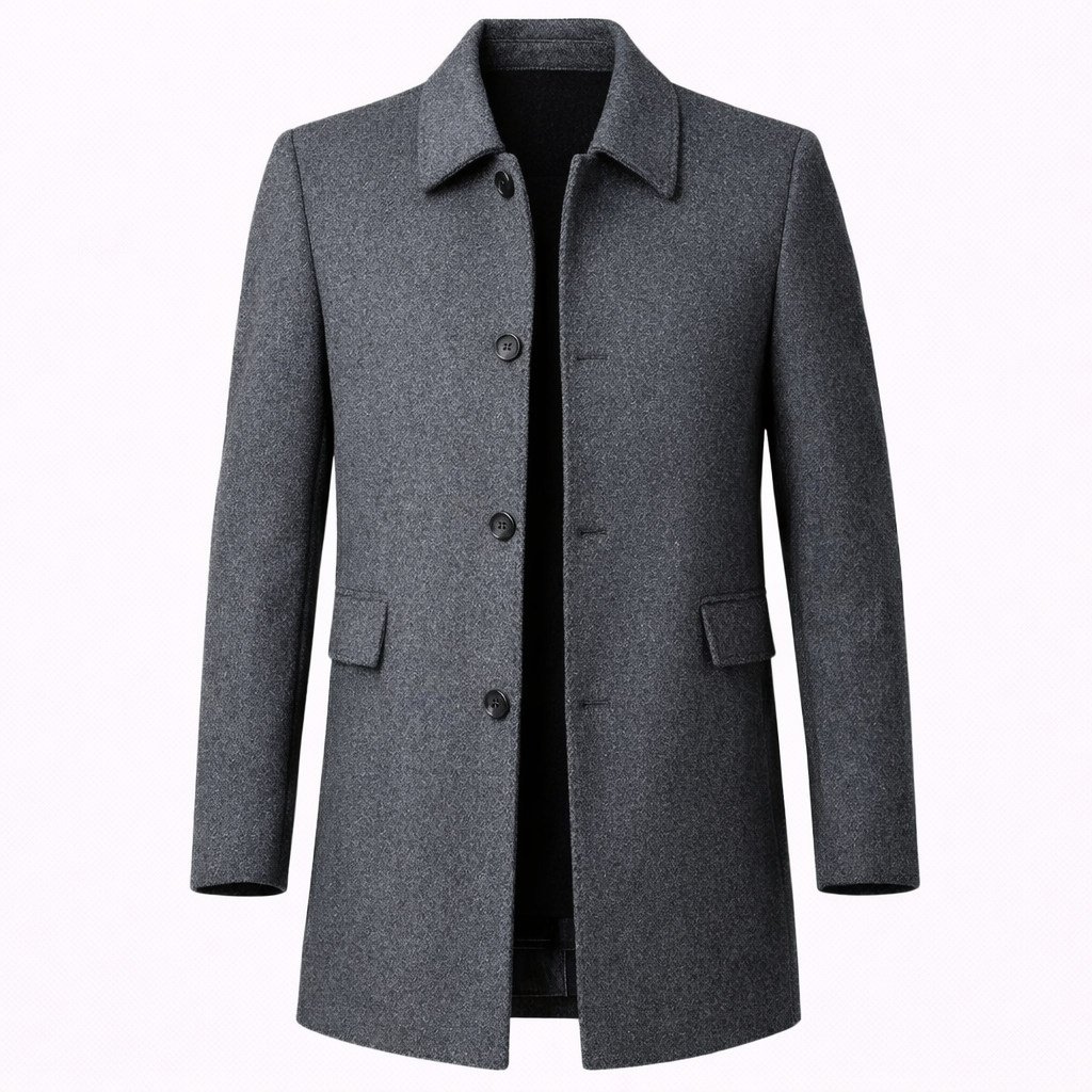 Oliver Beaumont | Classic Wool Overcoat For Men