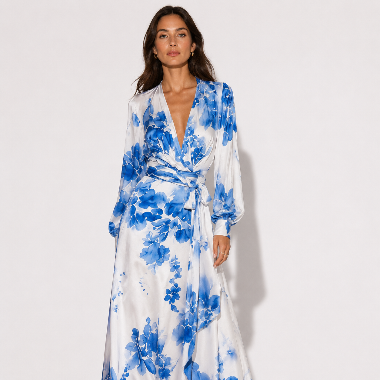 Aurora Sinclair | Floral Chiffon Maxi Dress For Women
