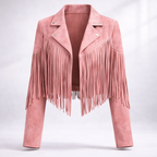 Tara Williams | Fringe Suede Cropped Jacket For Women