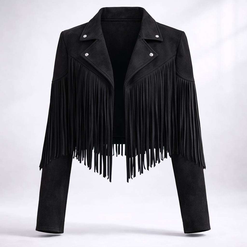 Tara Williams | Fringe Suede Cropped Jacket For Women