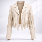 Tara Williams | Fringe Suede Cropped Jacket For Women