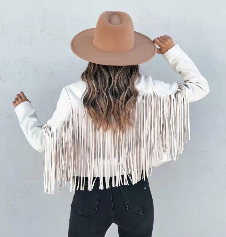 Tara Williams | Fringe Suede Cropped Jacket For Women