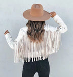 Tara Williams | Fringe Suede Cropped Jacket For Women