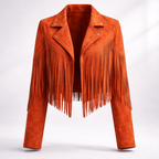 Tara Williams | Fringe Suede Cropped Jacket For Women