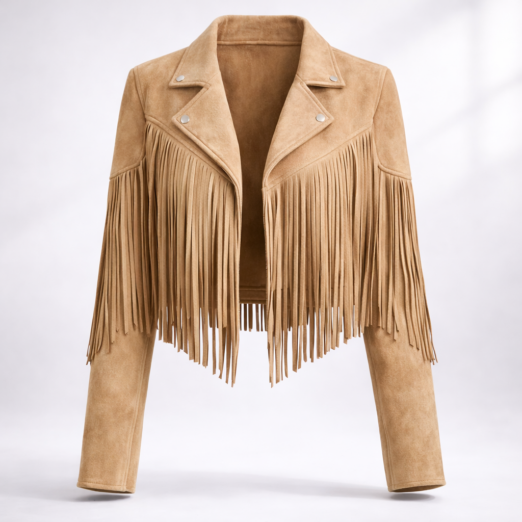 Tara Williams | Fringe Suede Cropped Jacket For Women