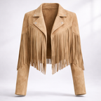 Tara Williams | Fringe Suede Cropped Jacket For Women