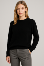 Freya Harper | Classic Crewneck Cashmere Sweater For Women