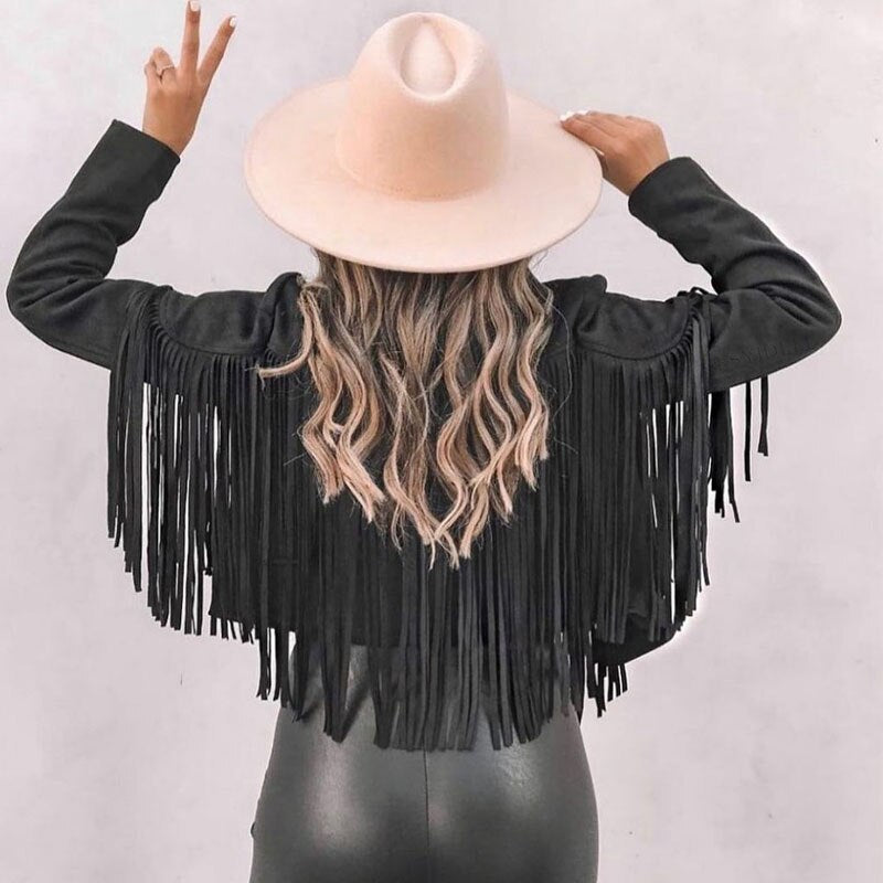 Bianca Rossi | Fringe Leather Jacket For Women