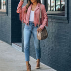 Bianca Rossi | Fringe Leather Jacket For Women