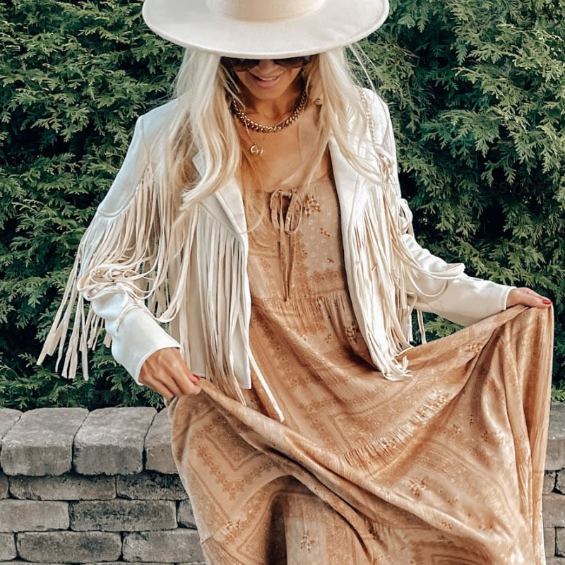 Bianca Rossi | Fringe Leather Jacket For Women