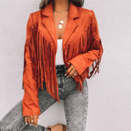 Bianca Rossi | Fringe Leather Jacket For Women
