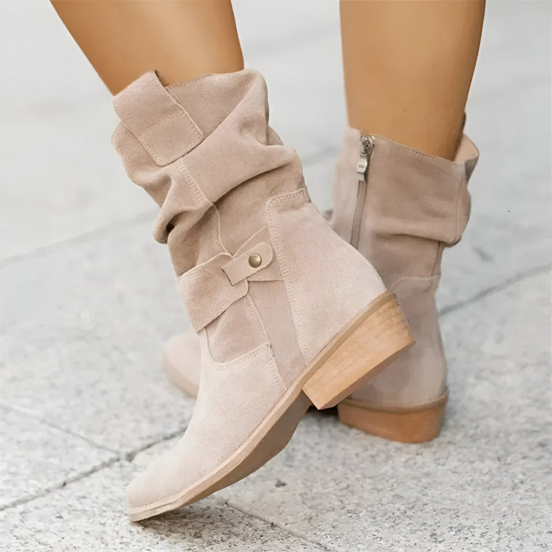 Harper Bellini | Slouchy Suede Ankle Boots For Women